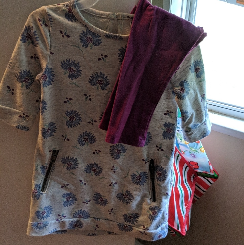 Girls leggings and sweater dress